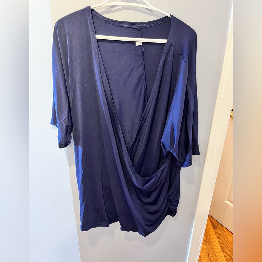 New navy blue top size 6xl